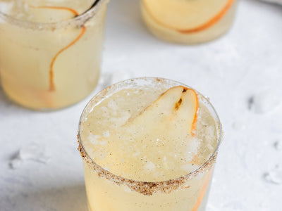 Pear and Vanilla Gin Fizz Cocktail