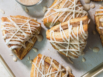 Triple Vanilla Scones with Cinnamon Sugar Filling