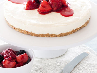 Cheesecake with Poached Berries