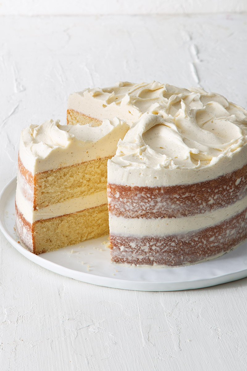Vanilla Layer Cake with Creamy Vanilla Frosting