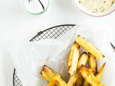 Sweet Potato Fries with Vanilla Bean Salt